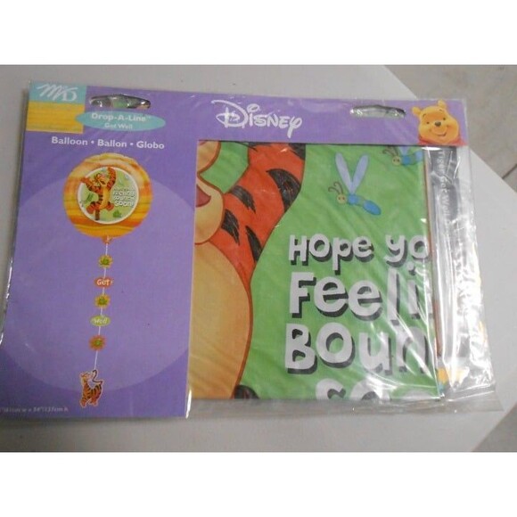 Disney Winnie The Pooh Tiger 'feel better' drop-a-line jumbo balloon - Picture 6 of 6